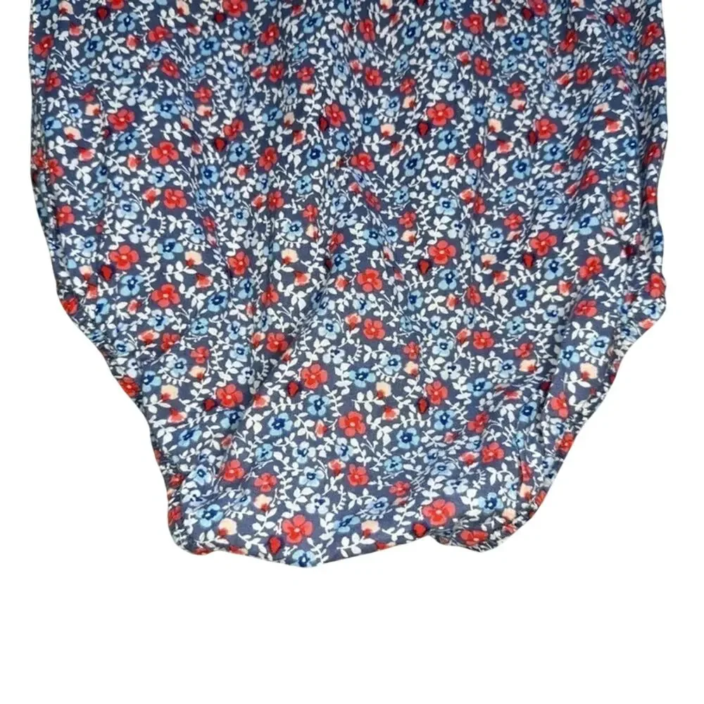 Oshkosh B’Gosh Girls 24 Months Blue, Red, White Floral Short Sleeve One Piece